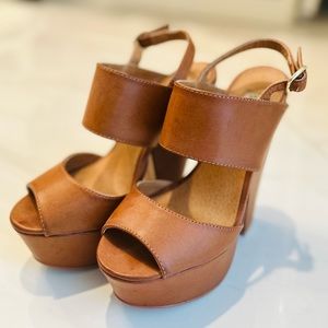🤎 Steve Madden 🤎 chunky platform wedge heels Size 5.5